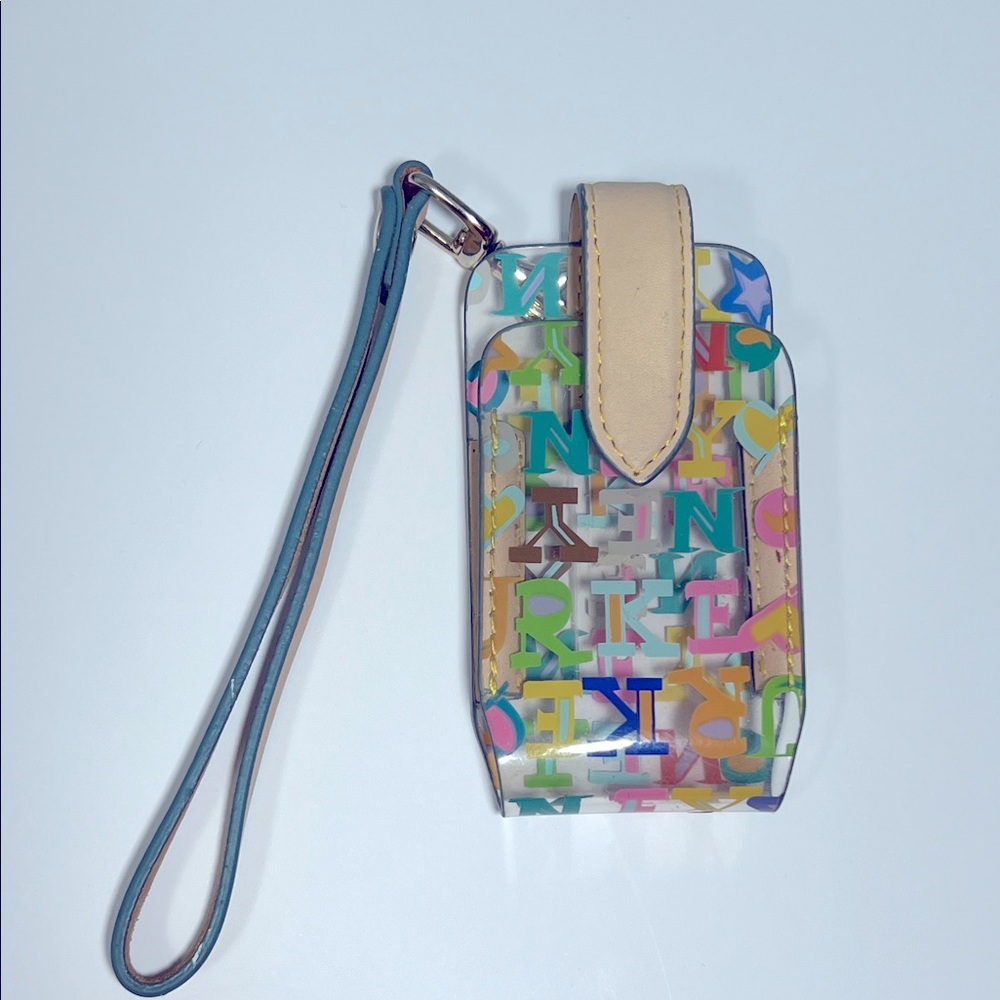 Dooney & Bourke Colorful Letter Print Phone Case with Strap